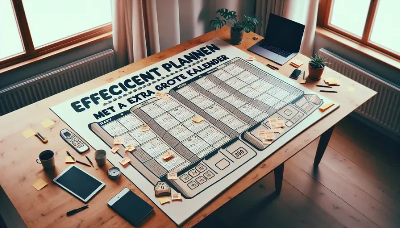 Efficiënt plannen met een extra grote kalender